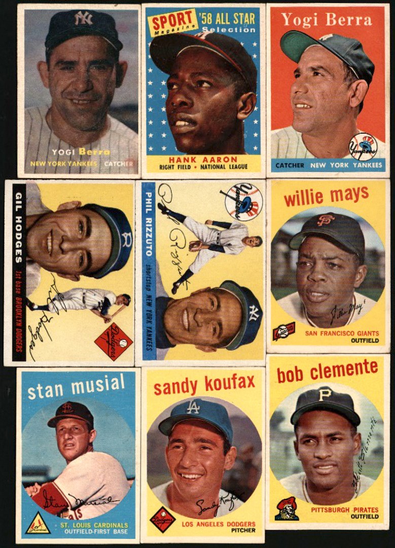 - 955-1959 Topps Baseball Star Card Collection (9)