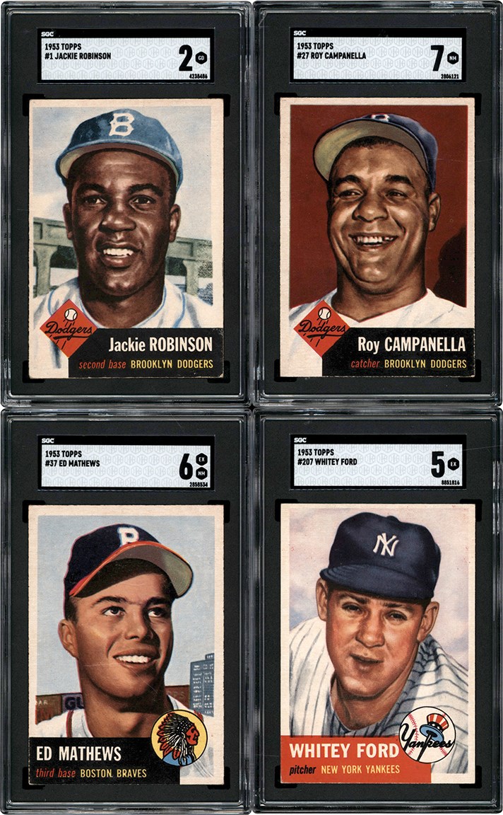 - 1953 Topps Collection w/SGC Jackie Robinson (81)