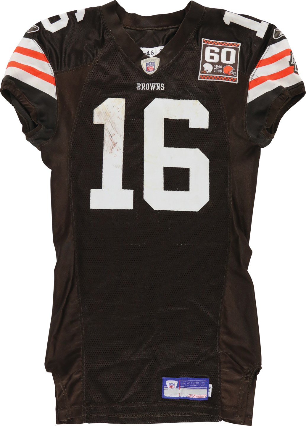 Football - 2006 Joshua Cribbs Unwashed Cleveland Browns Game Worn Jersey (Photo-Matched to Two Games)