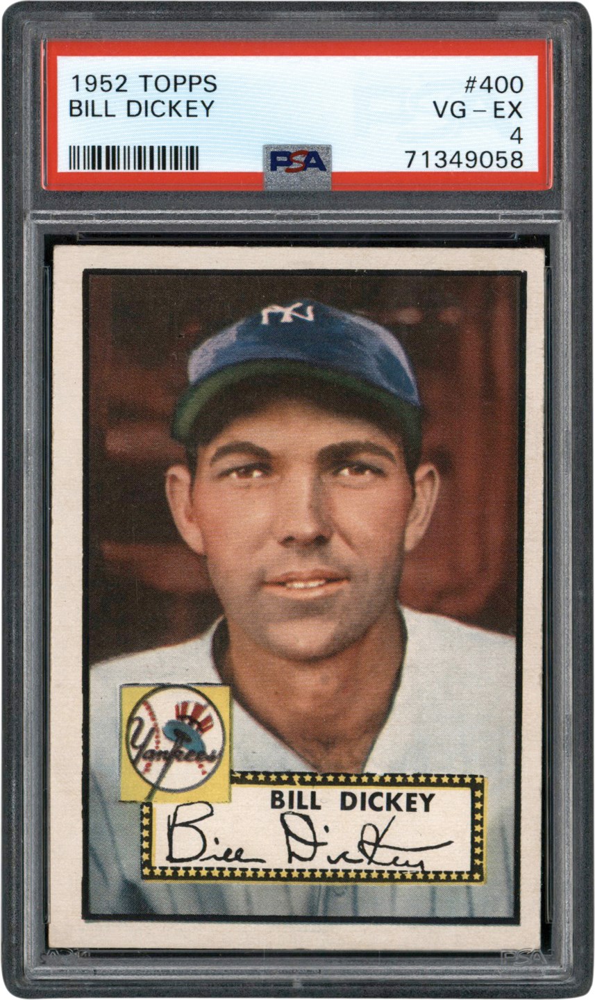 - 1952 Topps #400 Bill Dickey PSA VG-EX 4 - Newly Discovered Example