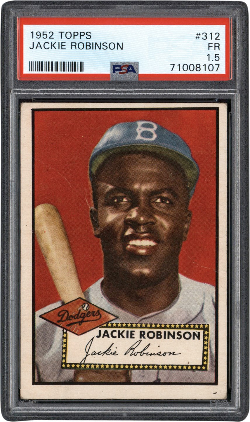 - 1952 Topps #312 Jackie Robinson PSA FR 1.5 - Newly Discovered Example