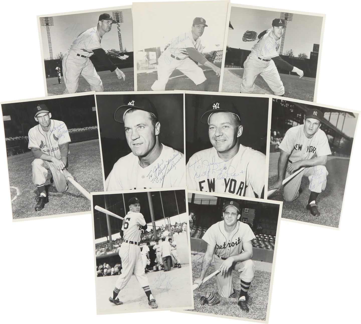 Vintage Sports Photographs - 1950s Don Wingfield Signed Type I Photograph Collection (9) All PSA
