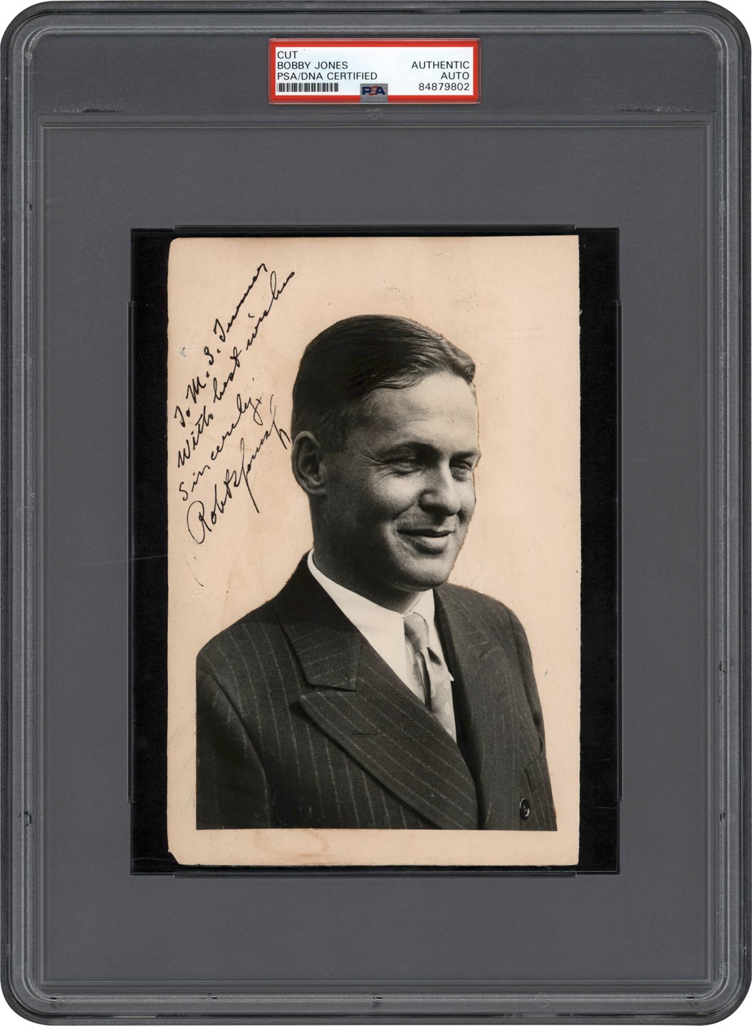 Olympics and All Sports - Vintage Bobby Jones Signature w/Photograph (PSA)