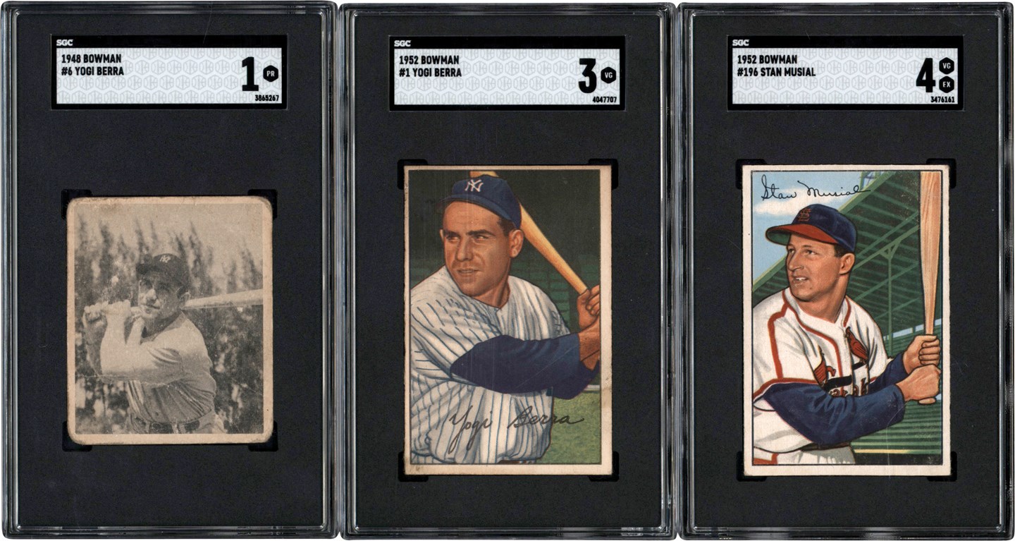 - 1948-1952 Bowman Hall of Fame Collection w/Yogi Berra Rookie Card (6)