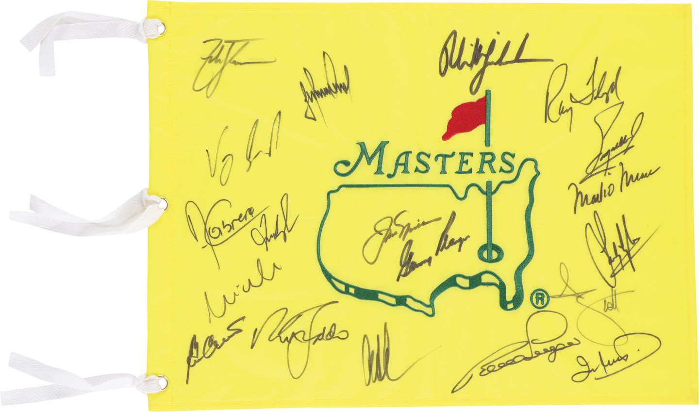 Olympics and All Sports - Masters Flag Signed by 19 Former Winners (PSA)