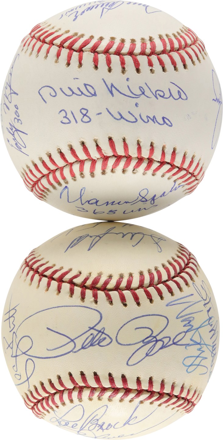Baseball Autographs - Milestone Achievements Multi-Signed Baseballs (2)