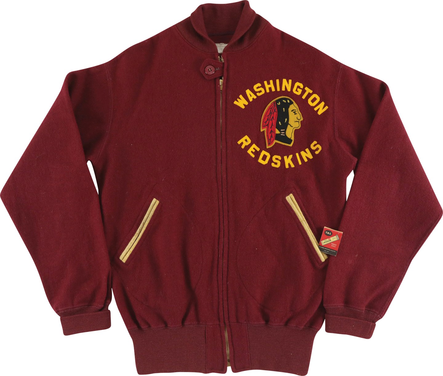 - 1940s Sammy Baugh Washington Redskins Jacket (Baugh Letter)