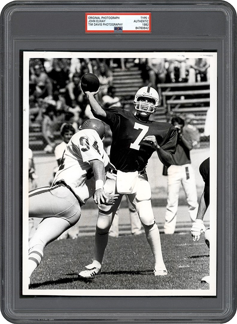 Vintage Sports Photographs - 1982 John Elway at Stanford Photograph (PSA Type I)