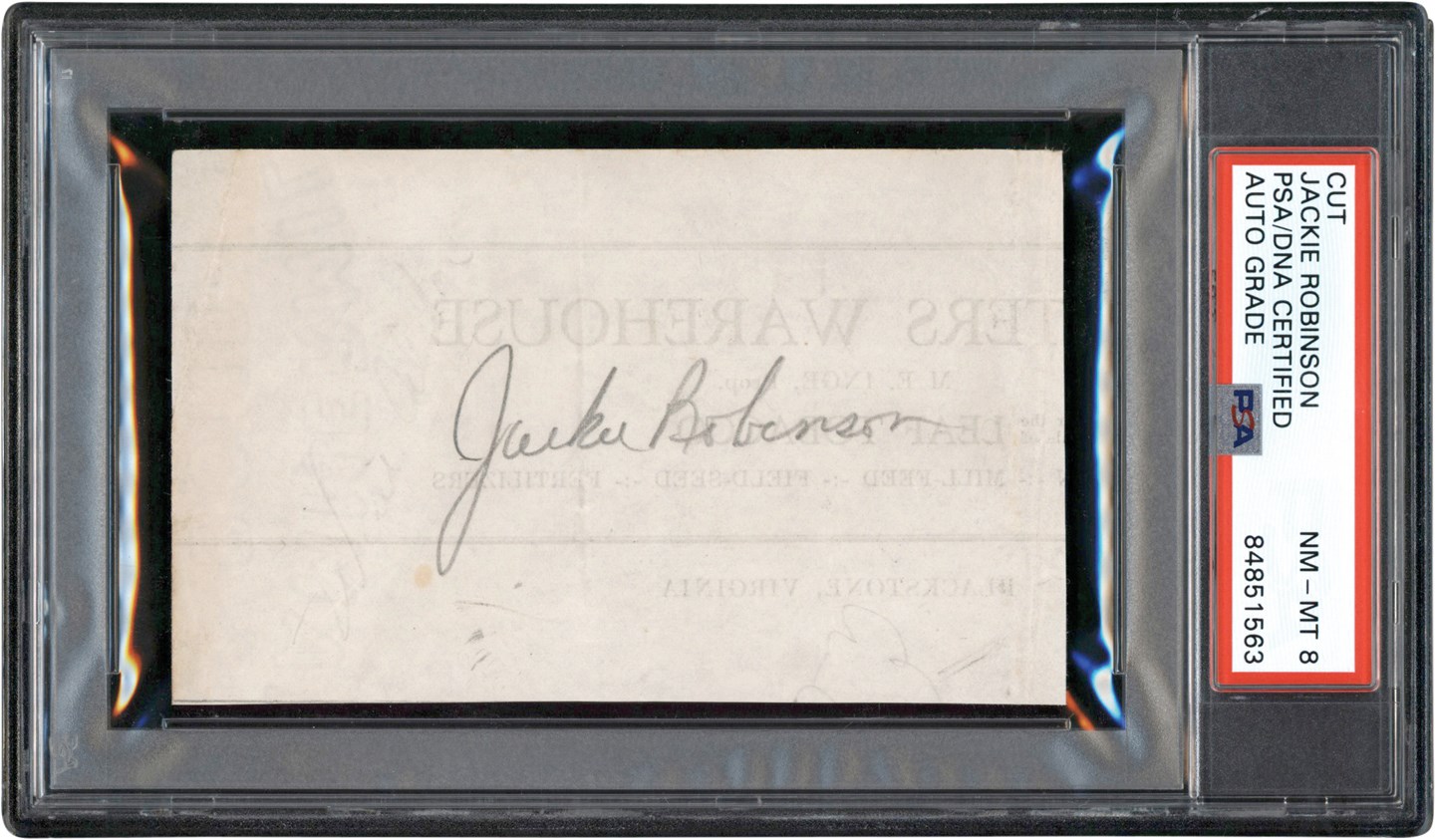 - Jackie Robinson Signature (PSA NM-MT 8 Auto)