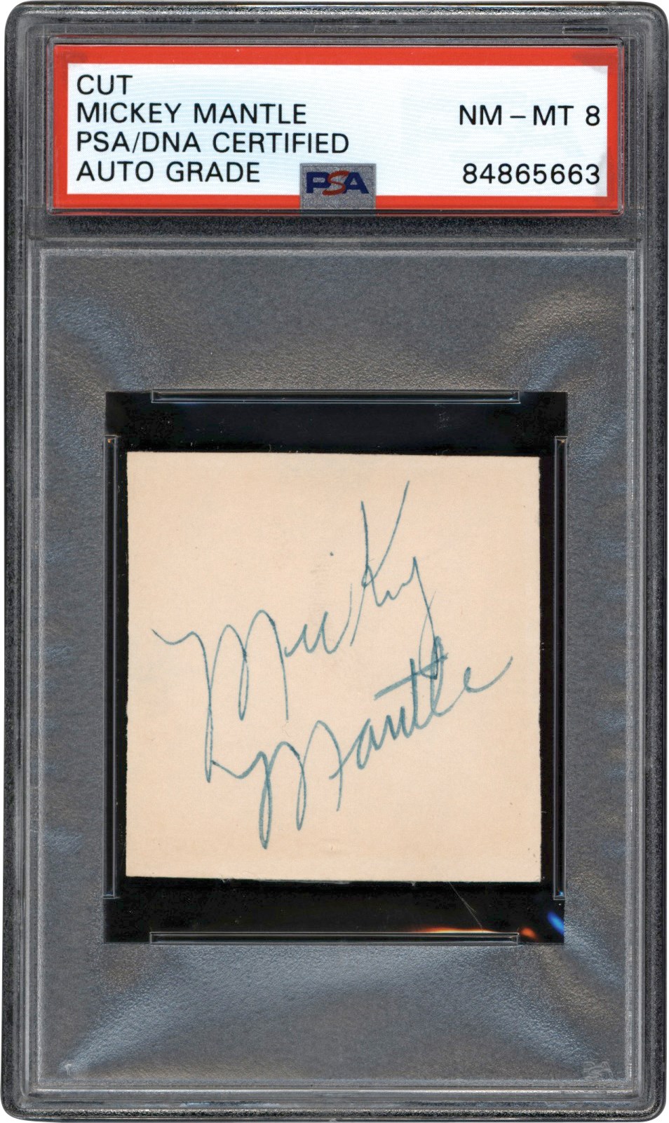 - 1951 Mickey Mantle Rookie Autograph (PSA NM-MT 8 Auto)