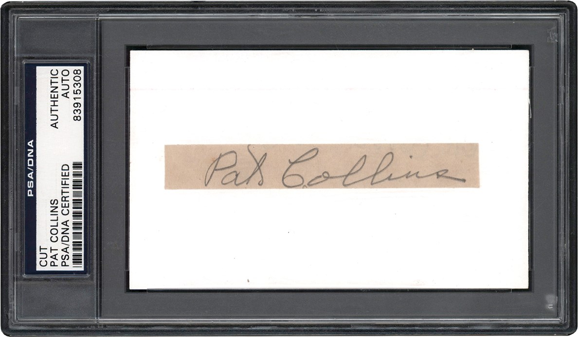 - Pat Collins Autograph - 1927 Yankees Member (PSA)