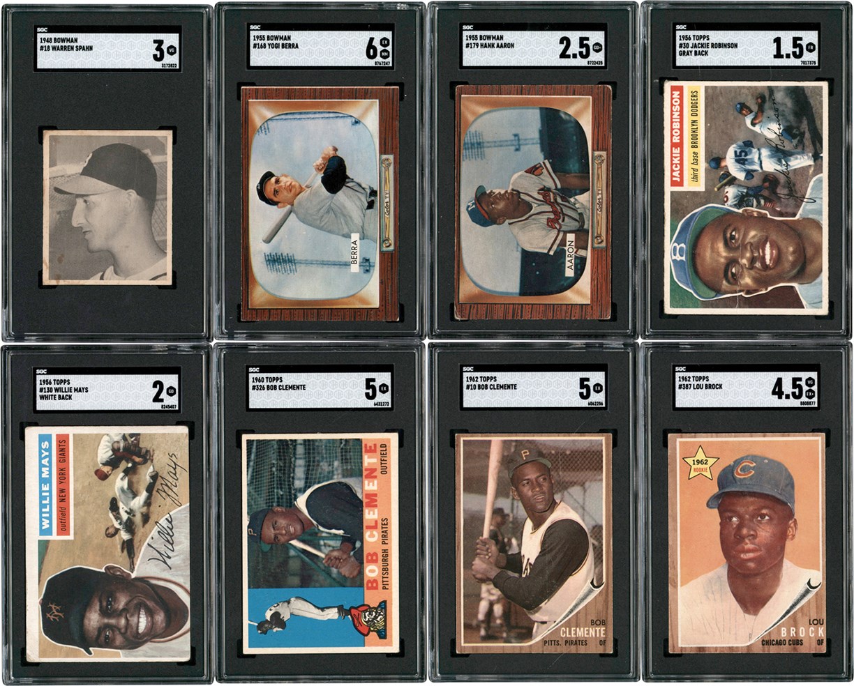 - 1948-1962 Topps Bowman & Leaf Hall of Fame Collection (15) All SGC