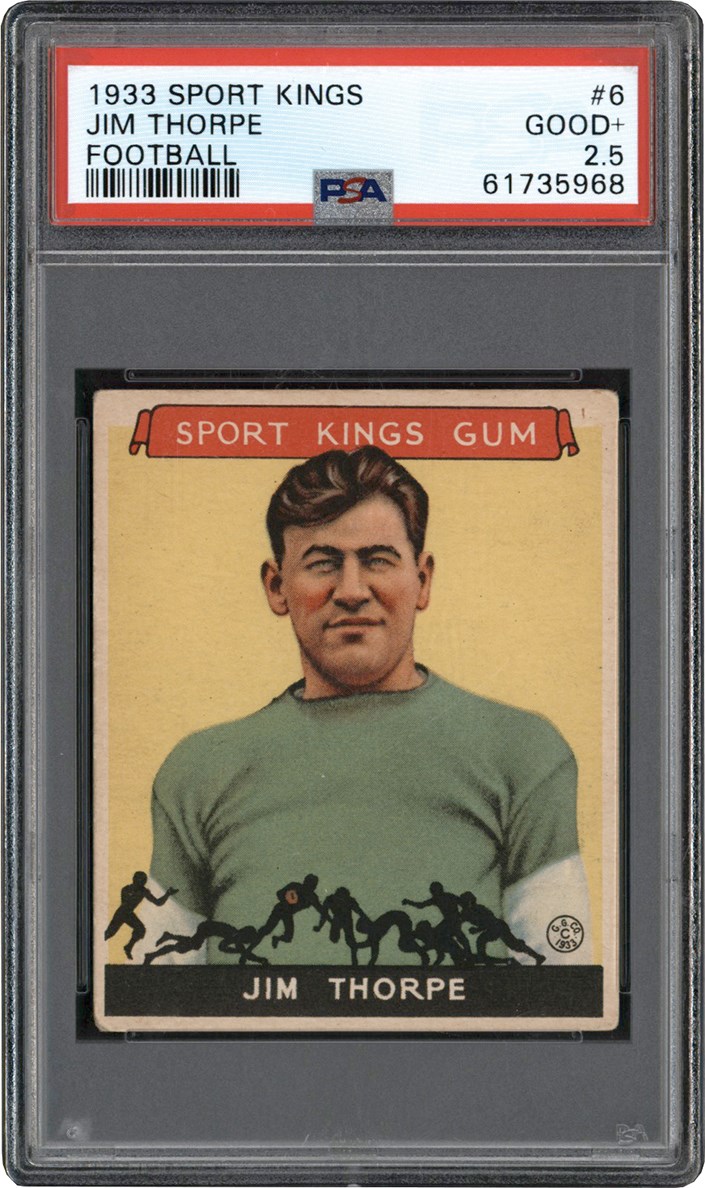 - 1933 Goudey Sport Kings #6 Jim Thorpe PSA GD+ 2.5