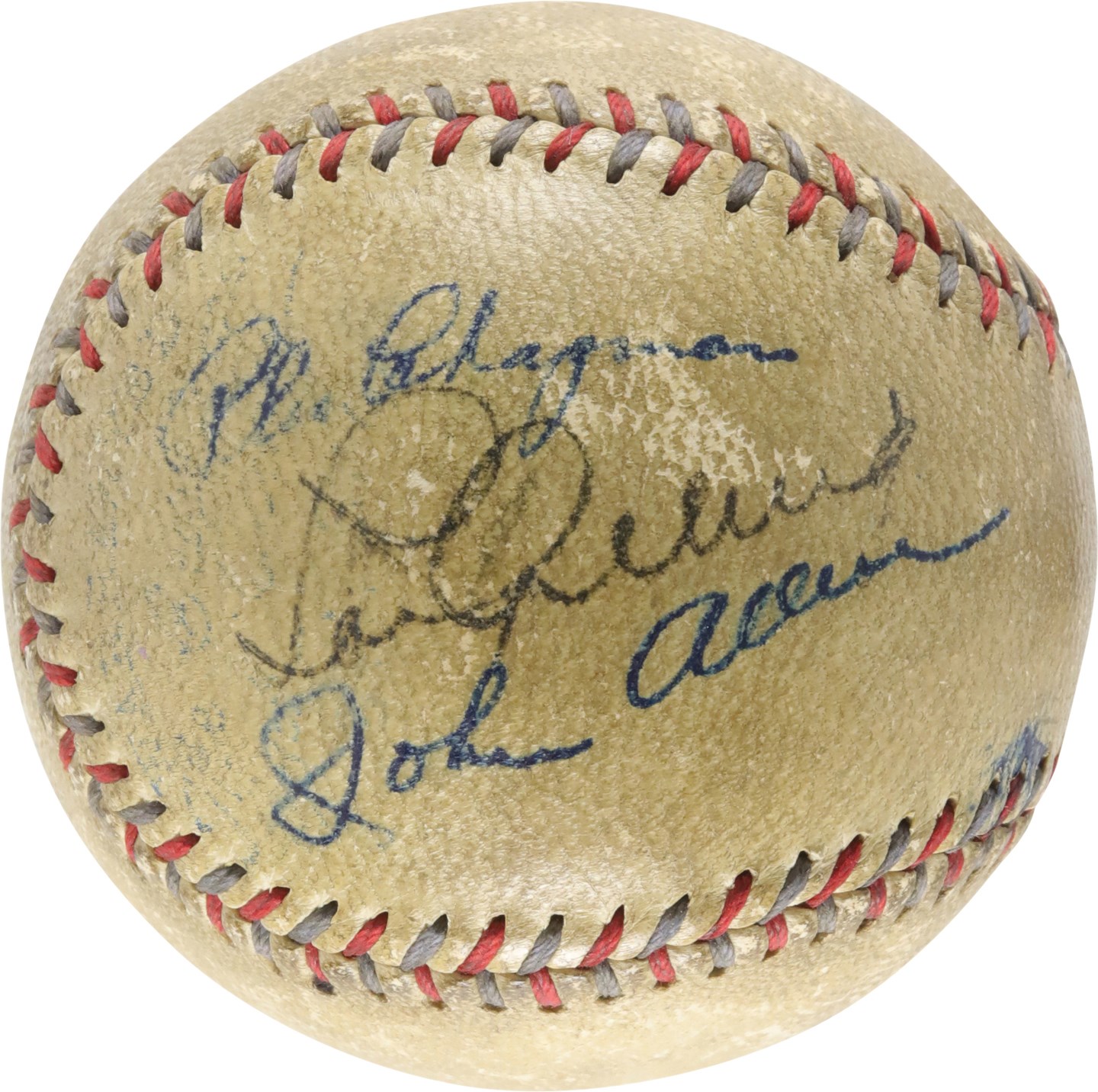 - 1930s New York Yankees Mutli-Signed Baseball w/Lou Gehrig (PSA)