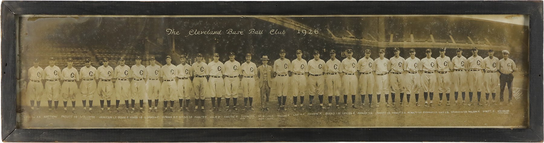 Vintage Sports Photographs - 1926 Cleveland Indians Panorama