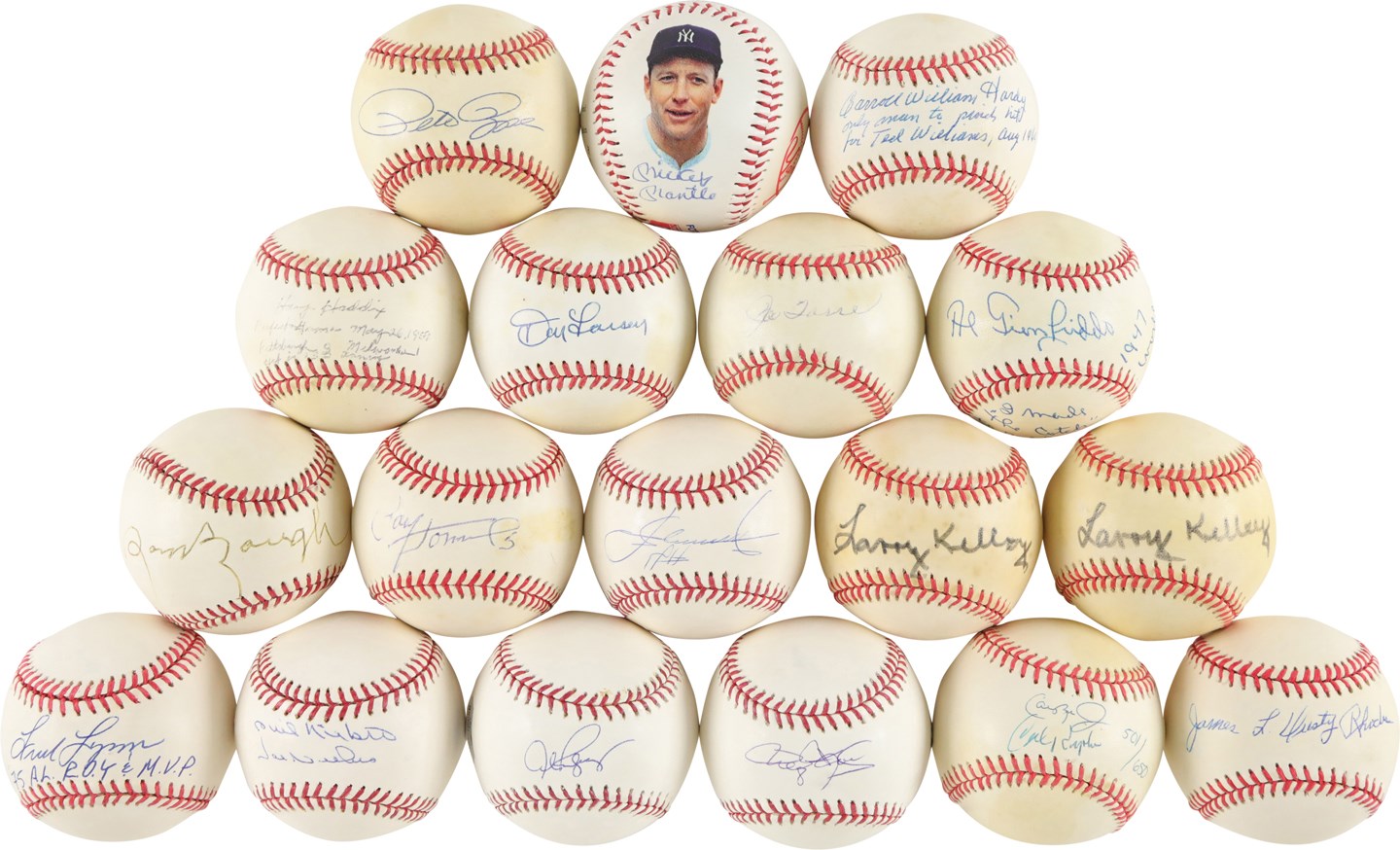 Baseball Autographs - Hall of Famers and Stars Signed Baseball Collection w/Mickey Mantle (55+)