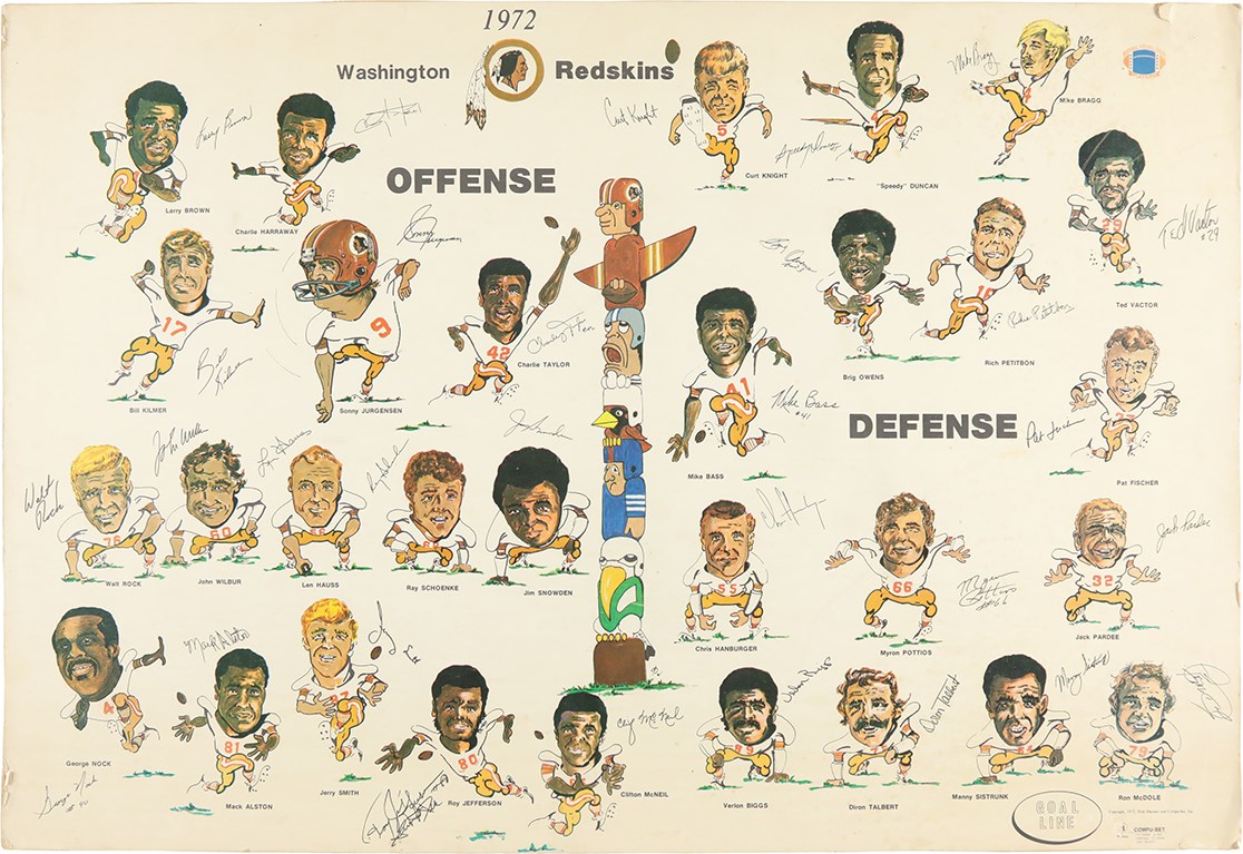 Football - 1972 Washington Redskins Poster
