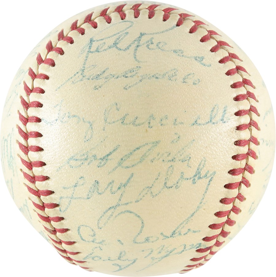 - High Grade 1955 Cleveland Indians Team-Signed Baseball (JSA)