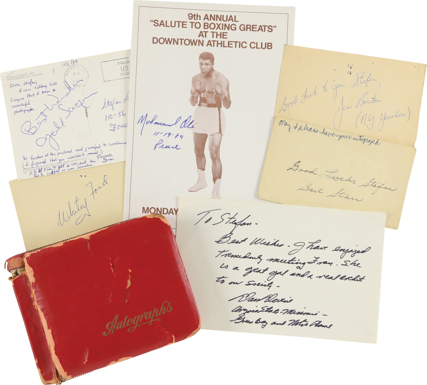 - Large Sports Autograph Collection w/Bart Starr, Gale Sayers, Elston Howard, Elgin Baylor, K. C. Jones & Red Auerbach