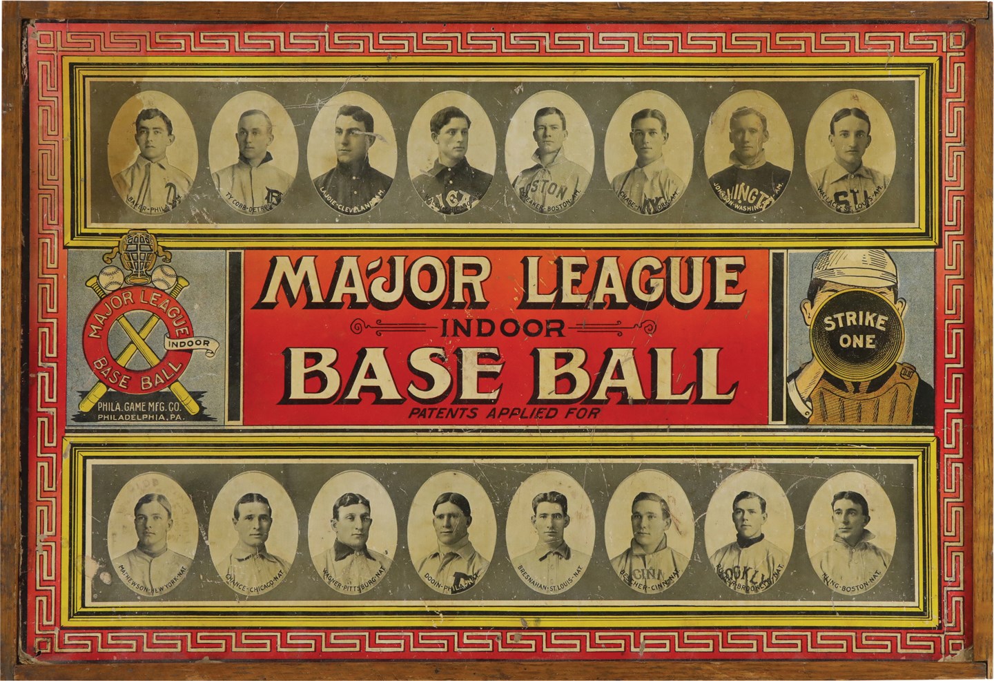 Baseball Memorabilia - 1913 Major League Indoor Baseball Game w/Players