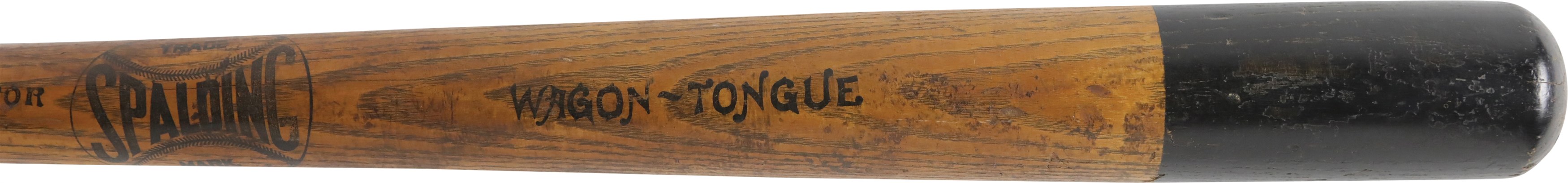 Baseball Memorabilia - 19th Century Spalding Wagon Tongue Stenciled Baseball Bat