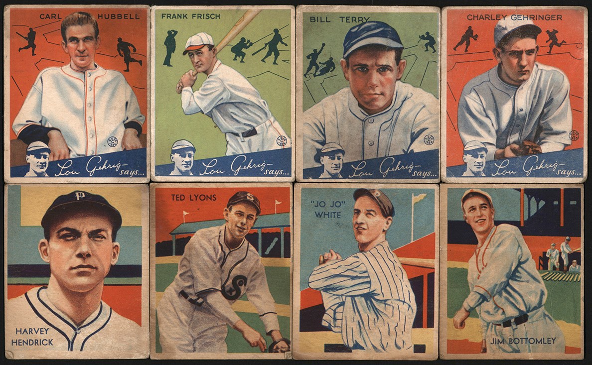 - 934-1936 Goudey, Diamond Star & Batter Up Collection w/Eleven Hall of Famers (33)