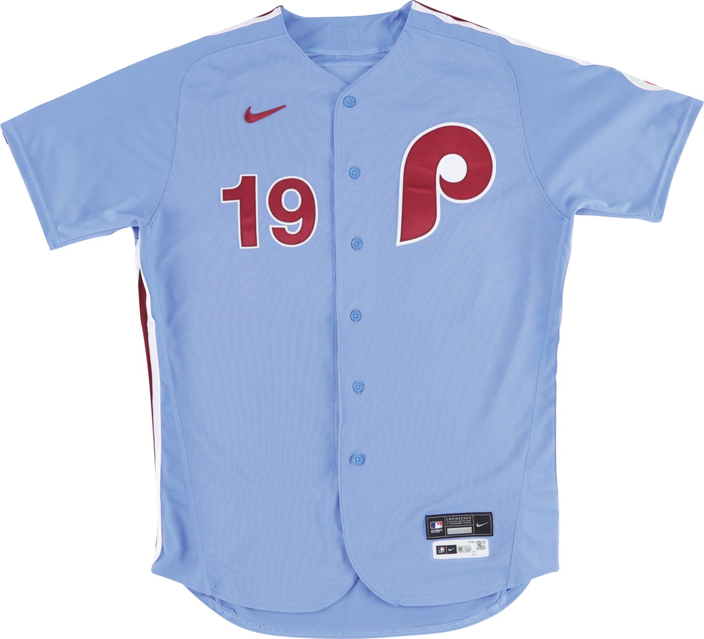 - 2021 Matt Vierling Blue Alternate Philadelphia Phillies Game Worn Rookie Jersey (MLB)