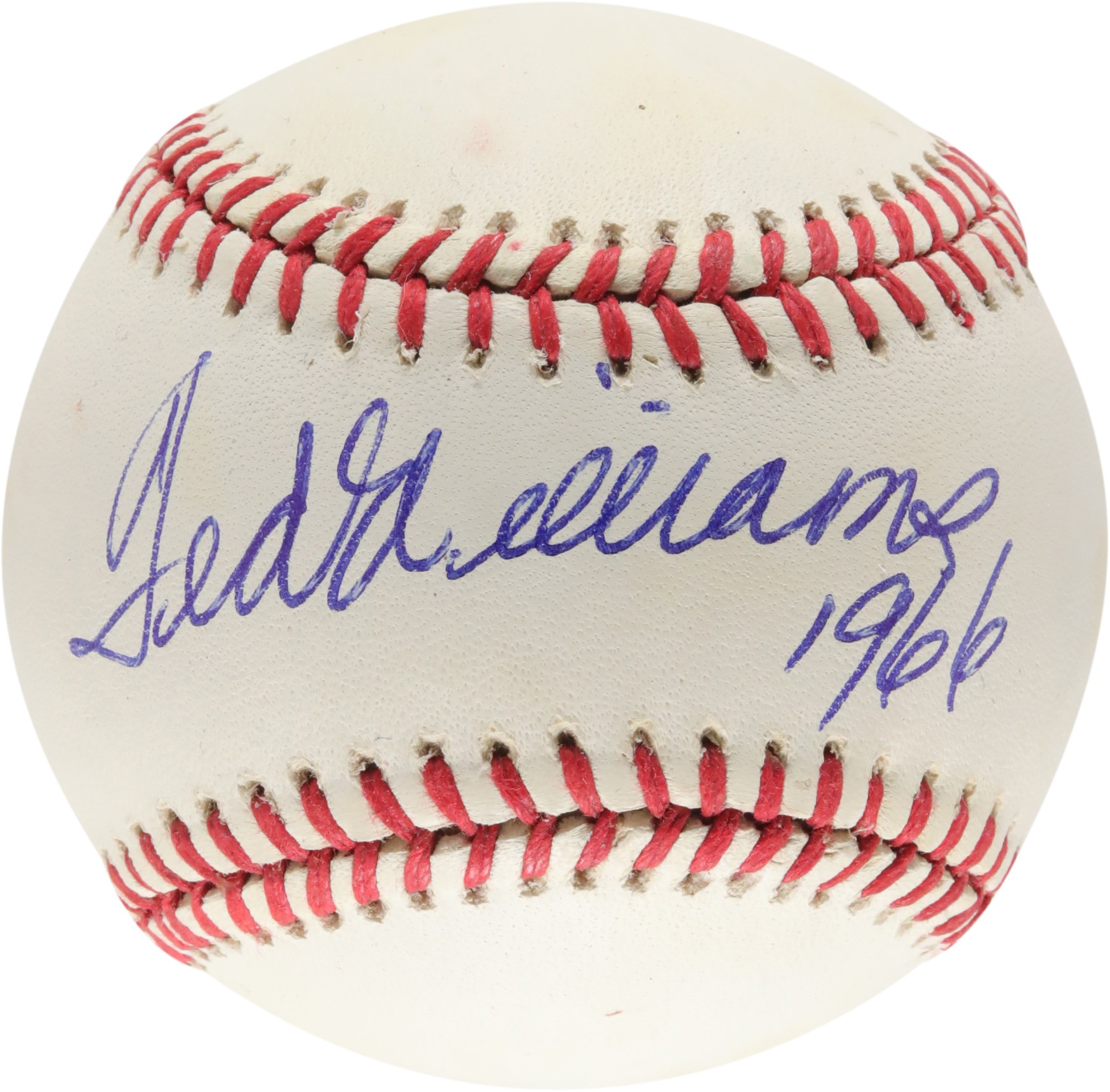 - ed Williams "1966" Hall of Fame Induction Year Single Signed Baseball (JSA)