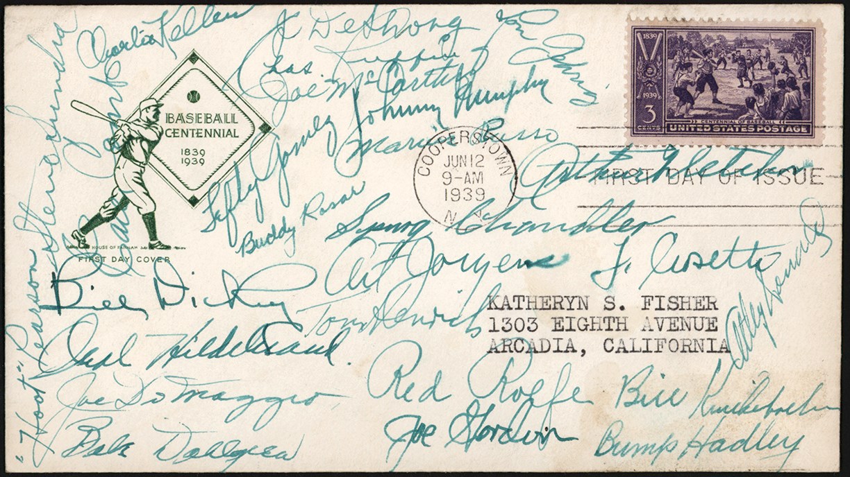- 1939 New York Yankees Team Signed First Day Cover (PSA)