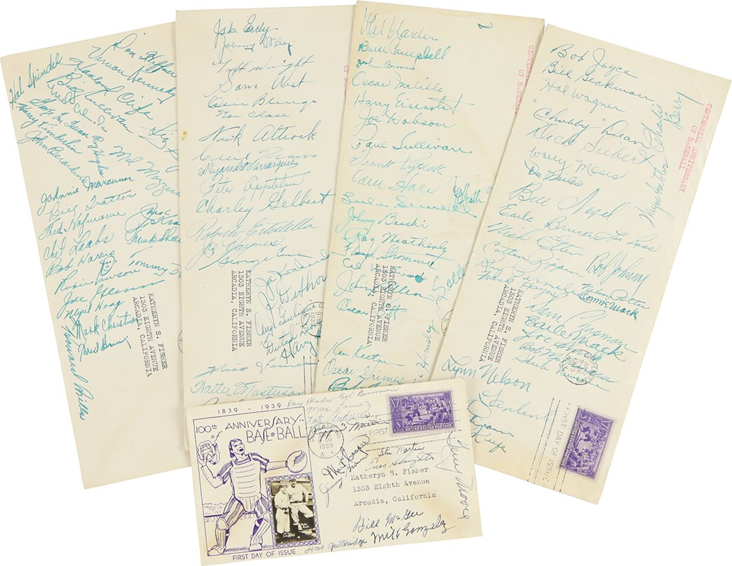 Baseball Autographs - 1939 Team Signed First Day Covers by 12 Teams!