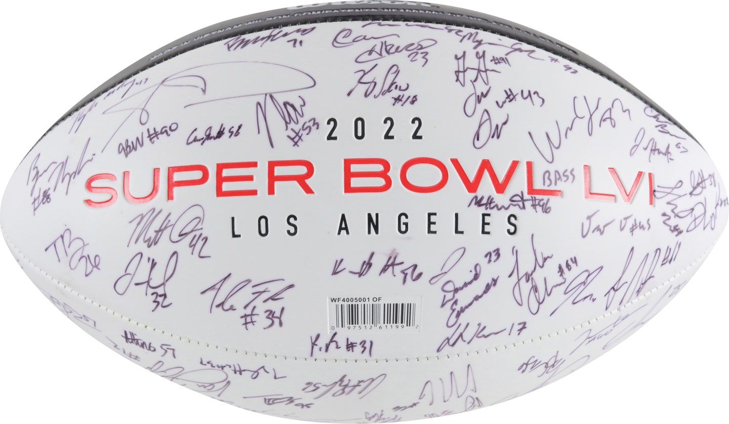 - 2022 Super Bowl LVI Champion Los Angeles Rams Team-Signed Football