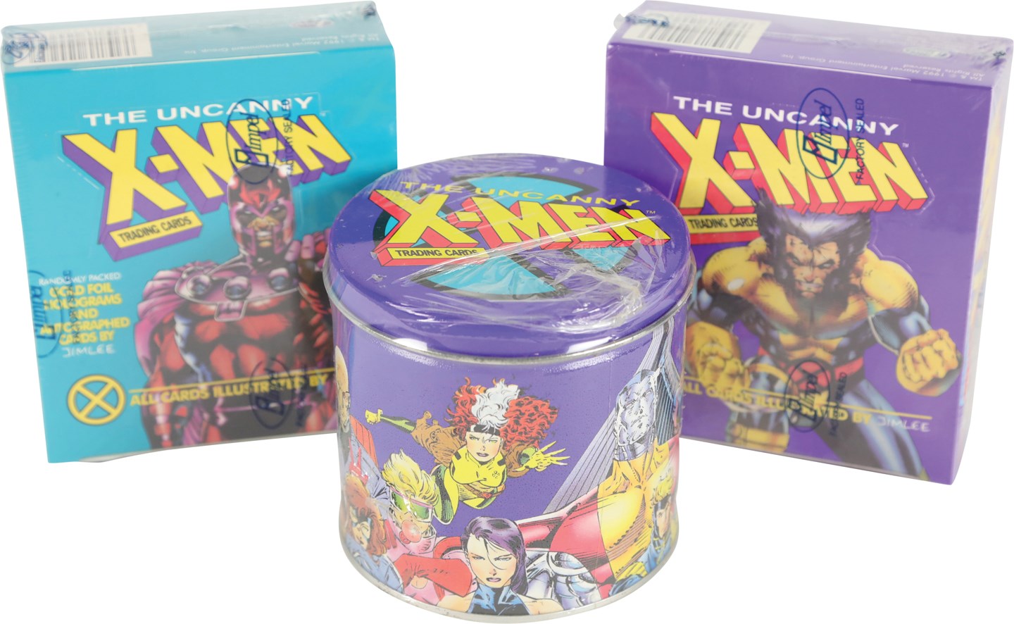 - 1992 Impel Marvel The Uncanny X-Men Sealed Tin & Box Collection (3)