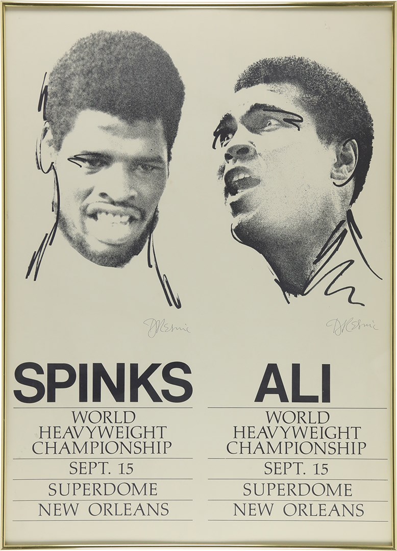 - 1978 Muhammad Ali and Leon Spinks Rare Uncut Promotional Print