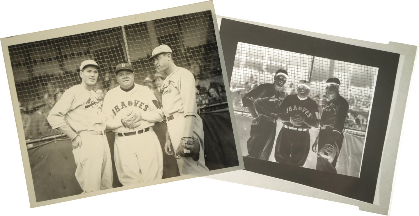Vintage Sports Photographs - Babe Ruth Boston Braves Negative with Dizzy and Paul Dean