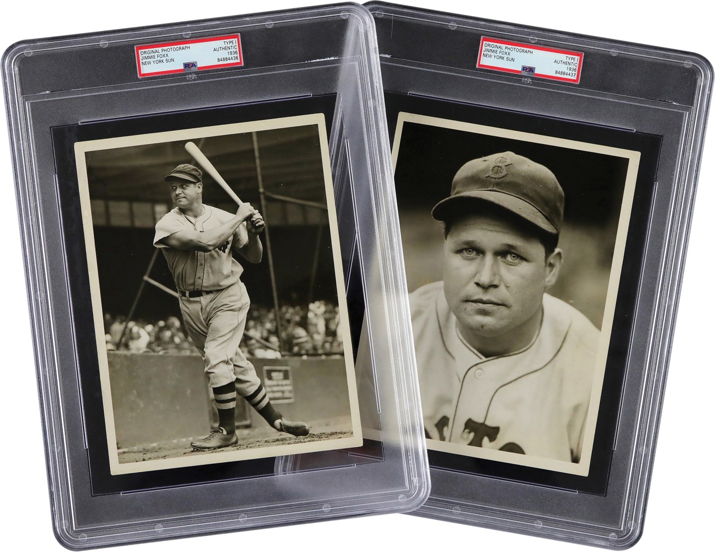 Vintage Sports Photographs - Pair of 1936 Jimmie Foxx Photographs (PSA Type I)