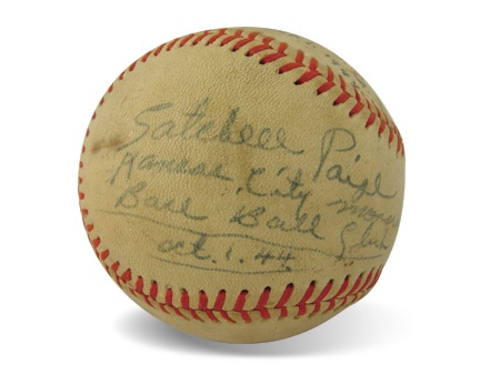 Baseball Memorabilia - Satchel Paige Negro League Game Used Baseball