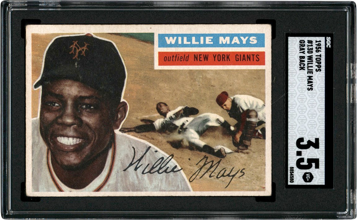 - 1955-1957 New York Card Collection w/1956 Topps Willie Mays  (5)