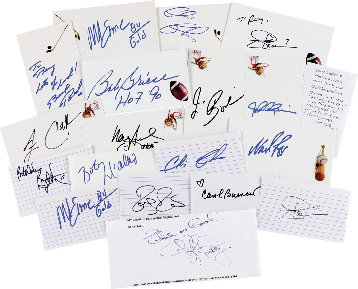Baseball Autographs - Large Multi-Sport Autograph Archive with Hall of Famers (500+)