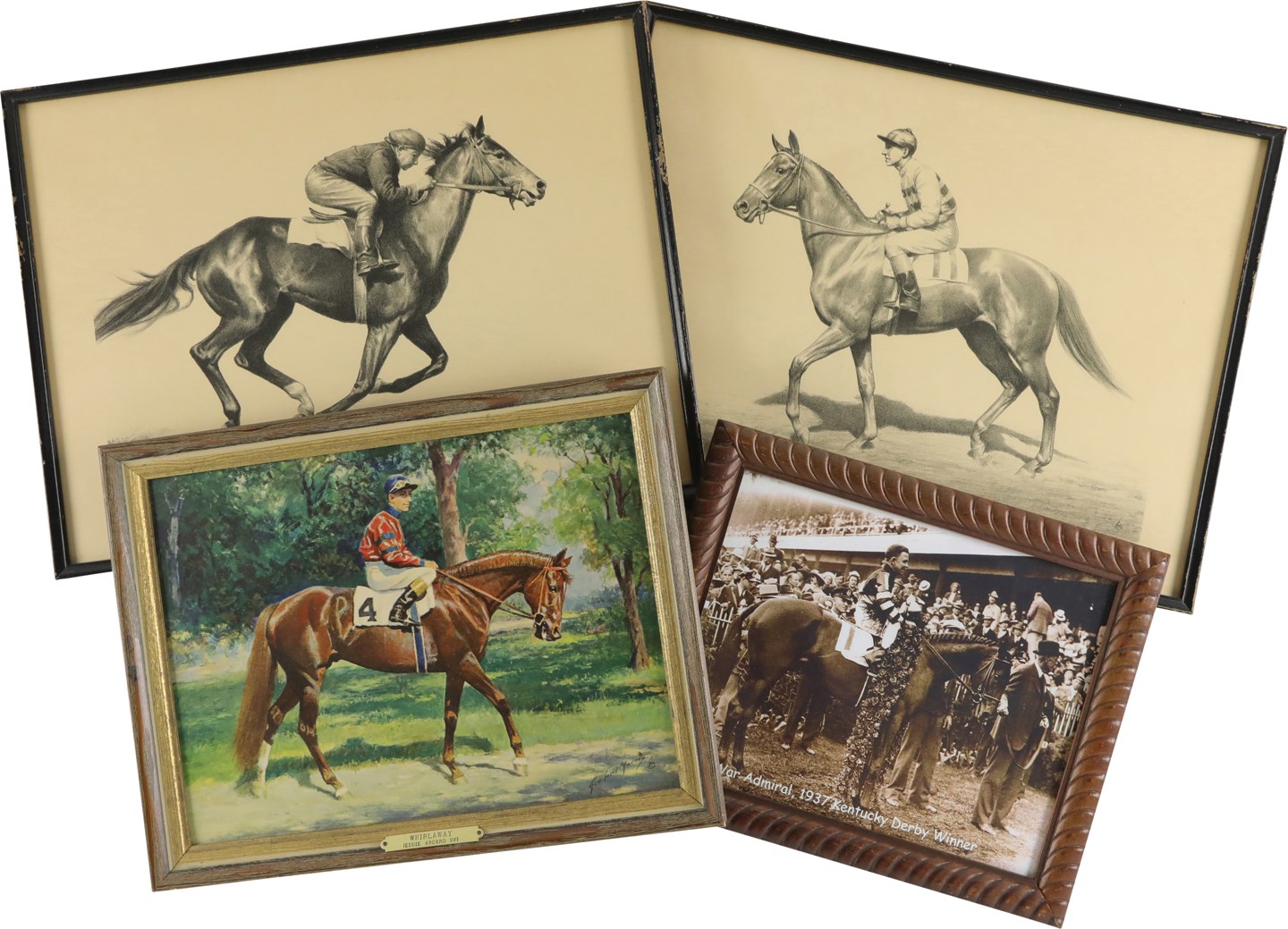 Horse Racing - Framed Pictures of Champion Racehorses (4)