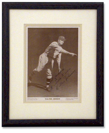 Baseball Autographs - Walter Johnson Signed Premium