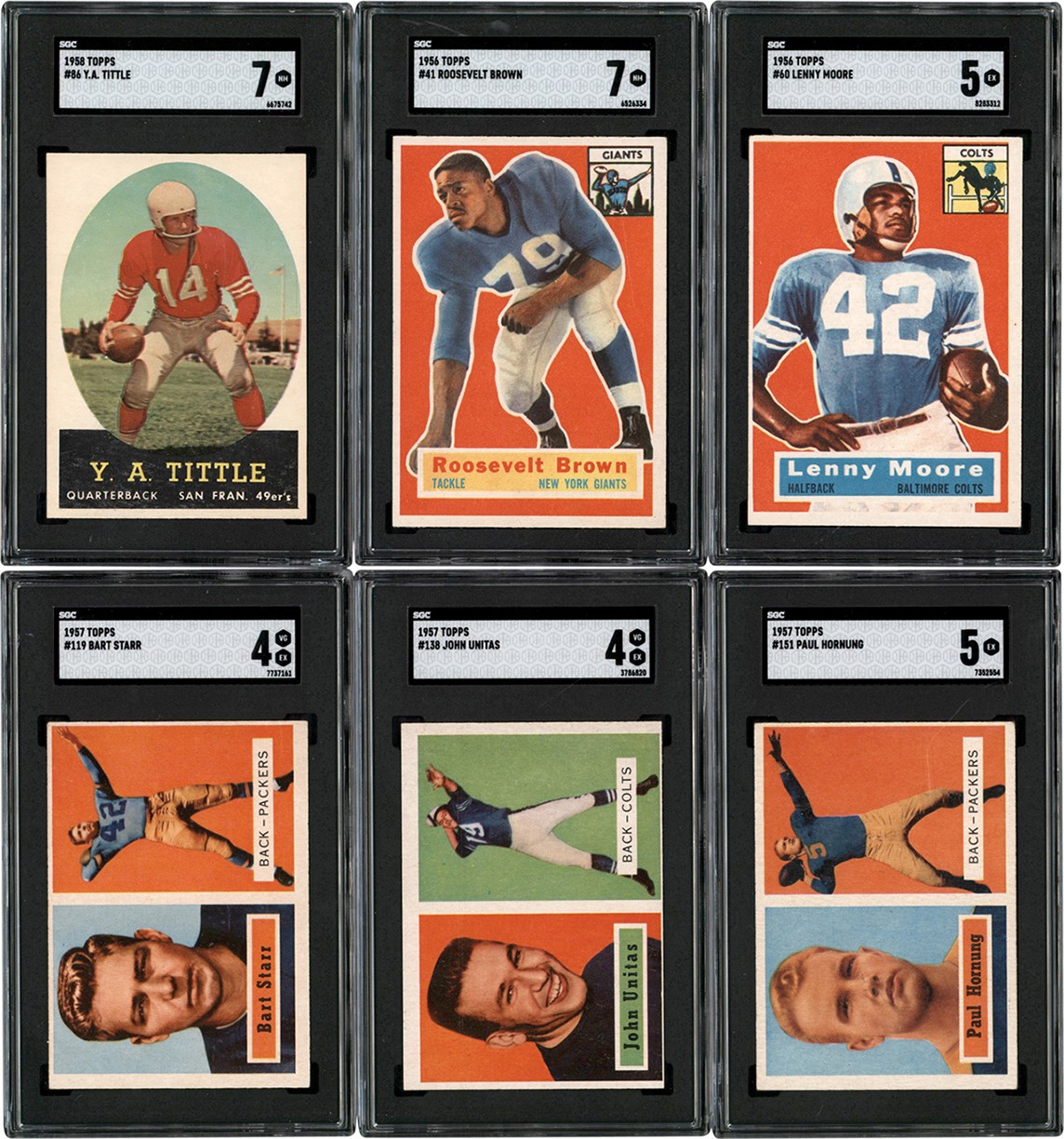 - 1956-1958 Topps Football Collection w/Bart Starr & Johnny Unitas Rookie Cards  (375+)
