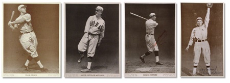 Baseball Autographs - Rogers Hornsby, Eddie Collins, Frank Frisch, & Grover Alexander Signed Premiums