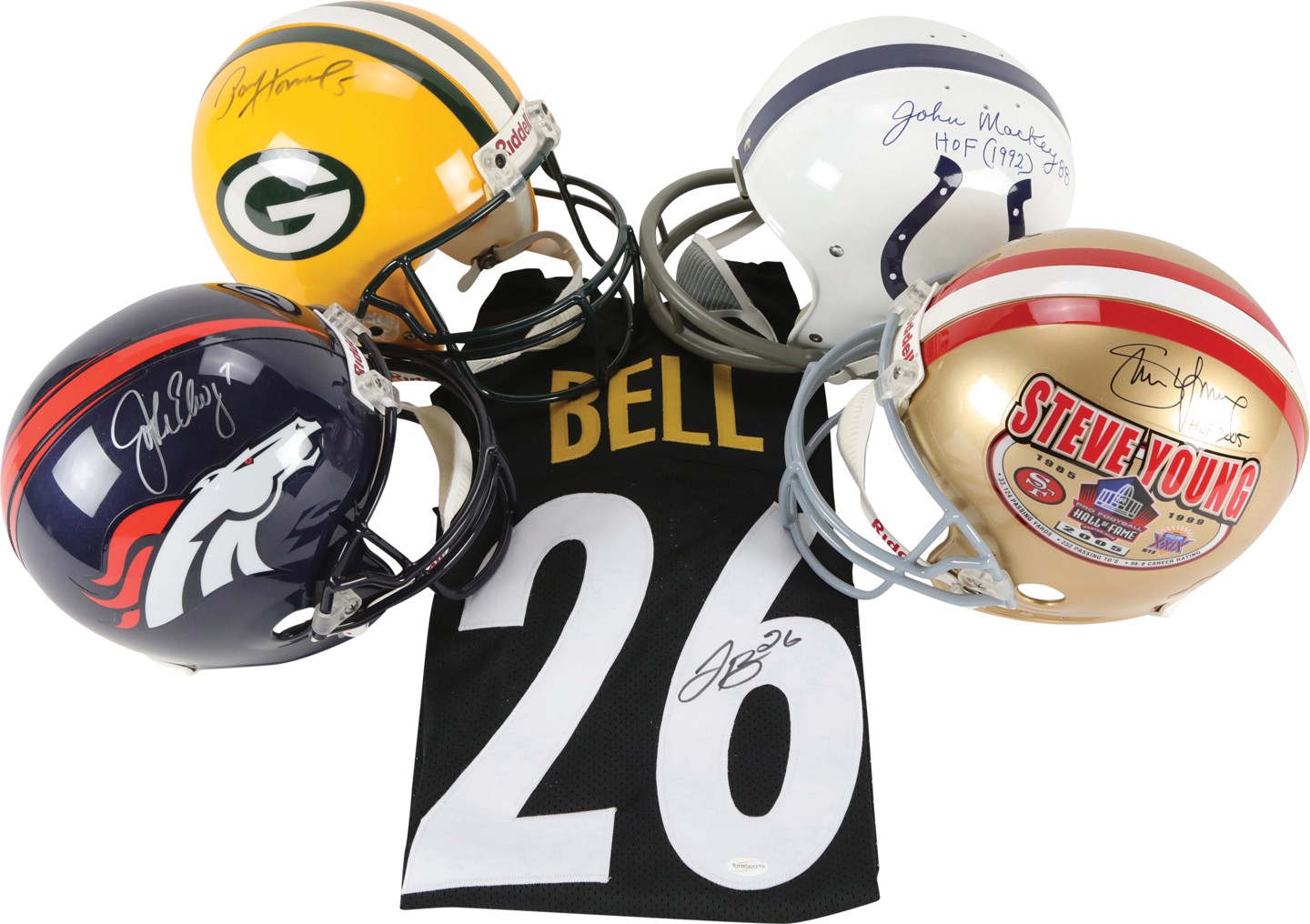 - NFL Signed Full Size Helmet & Jersey Collection (5)