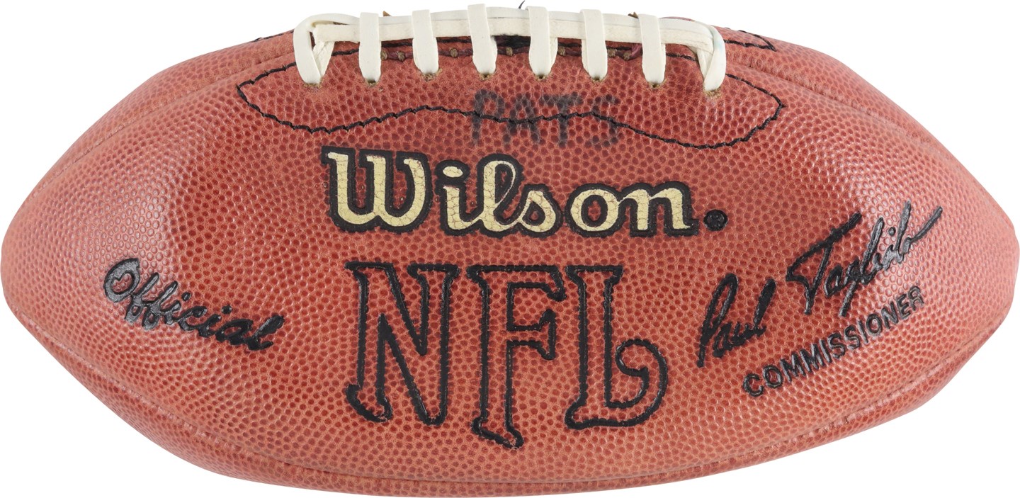 Football - Tom Brady First NFL Touchdown Pass Football with Direct Player Provenance
