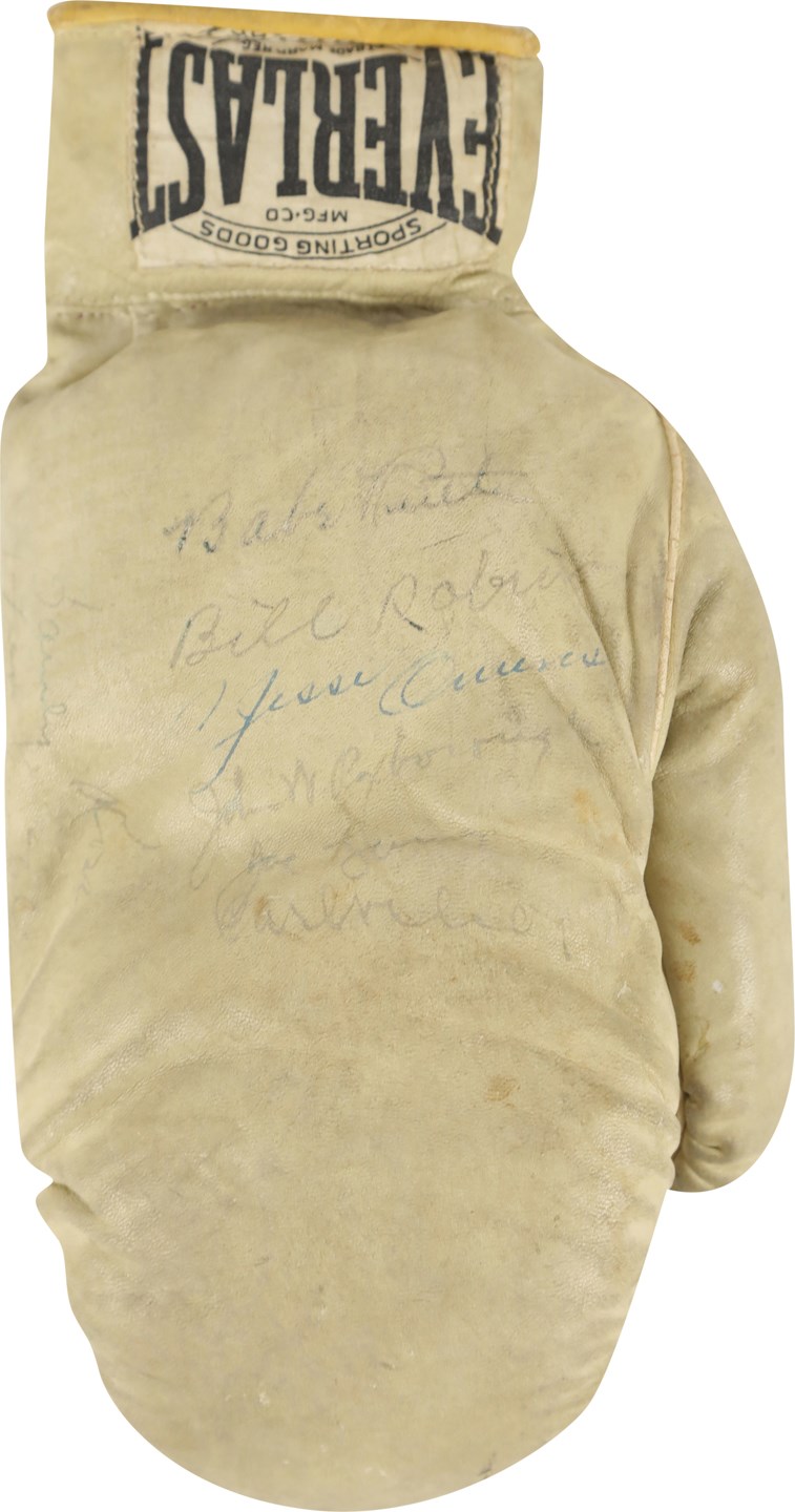 - Babe Ruth, Jesse Owens & Joe Louis Multi-Signed Boxing Glove (JSA)