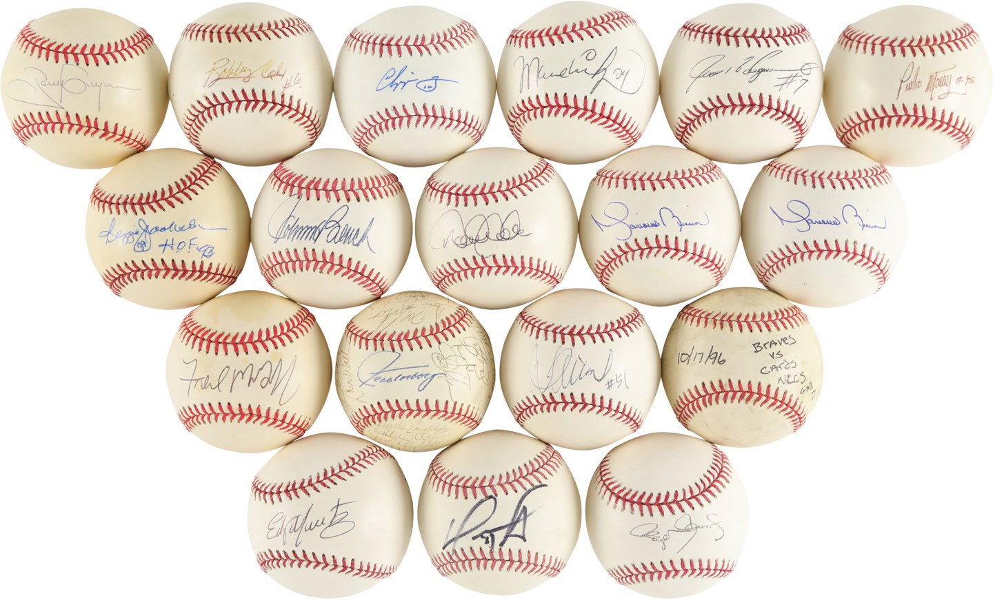 Baseball Autographs - Collection of Single-Signed Baseballs (36)