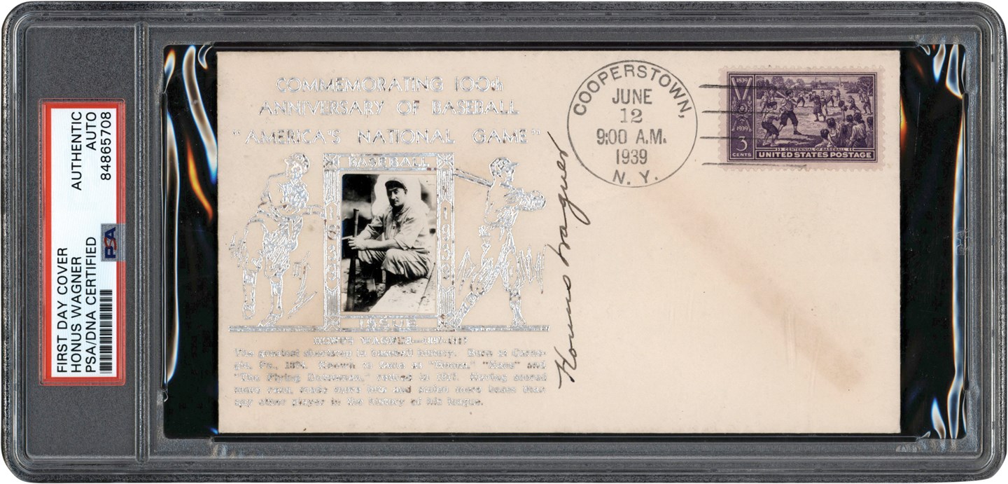 Baseball Autographs - 1939 Honus Wagner Signed First Day Cover (PSA)