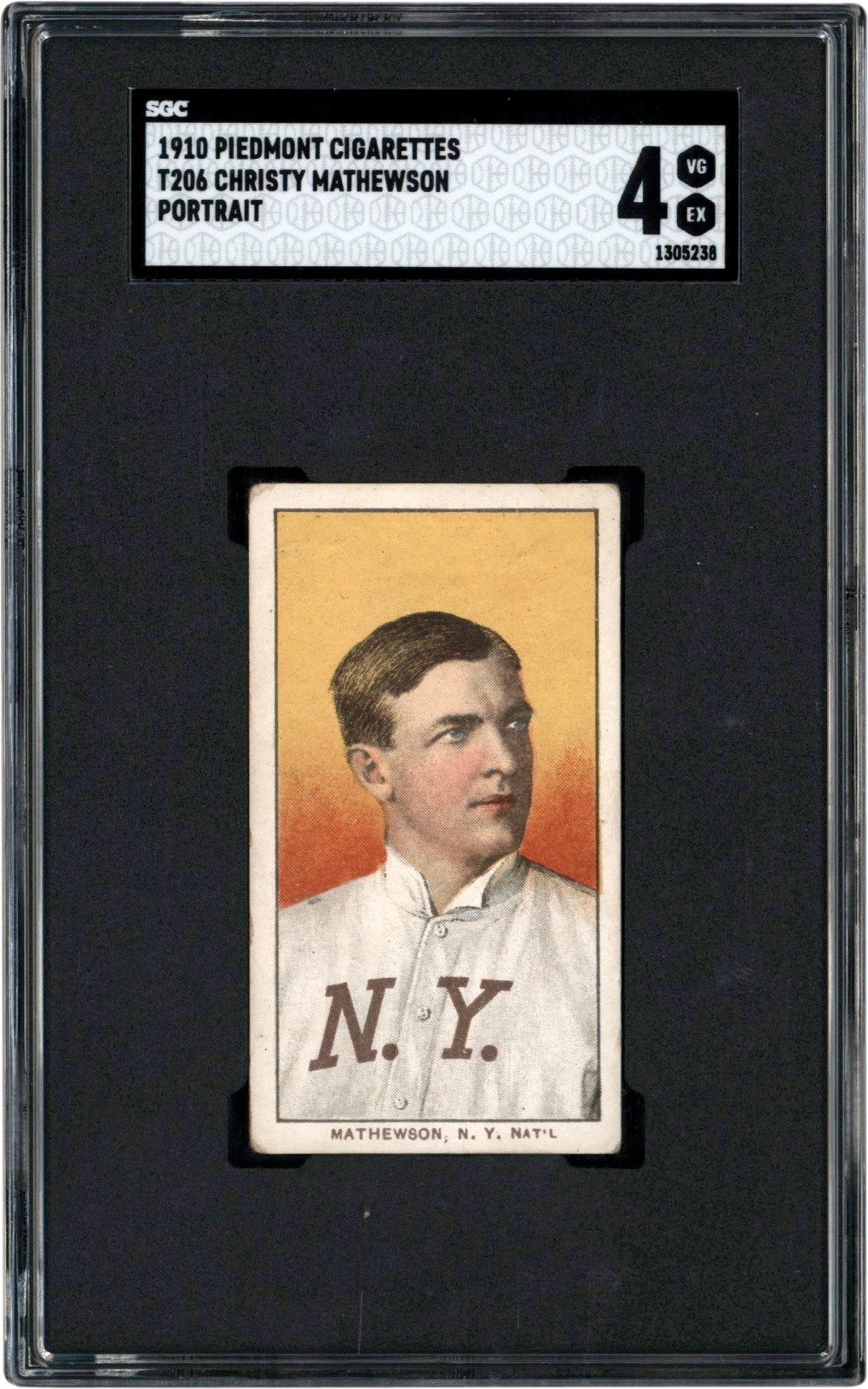Baseball and Trading Cards - 909-1911 T206 Christy Mathewson (Portrait) SGC VG-EX 4