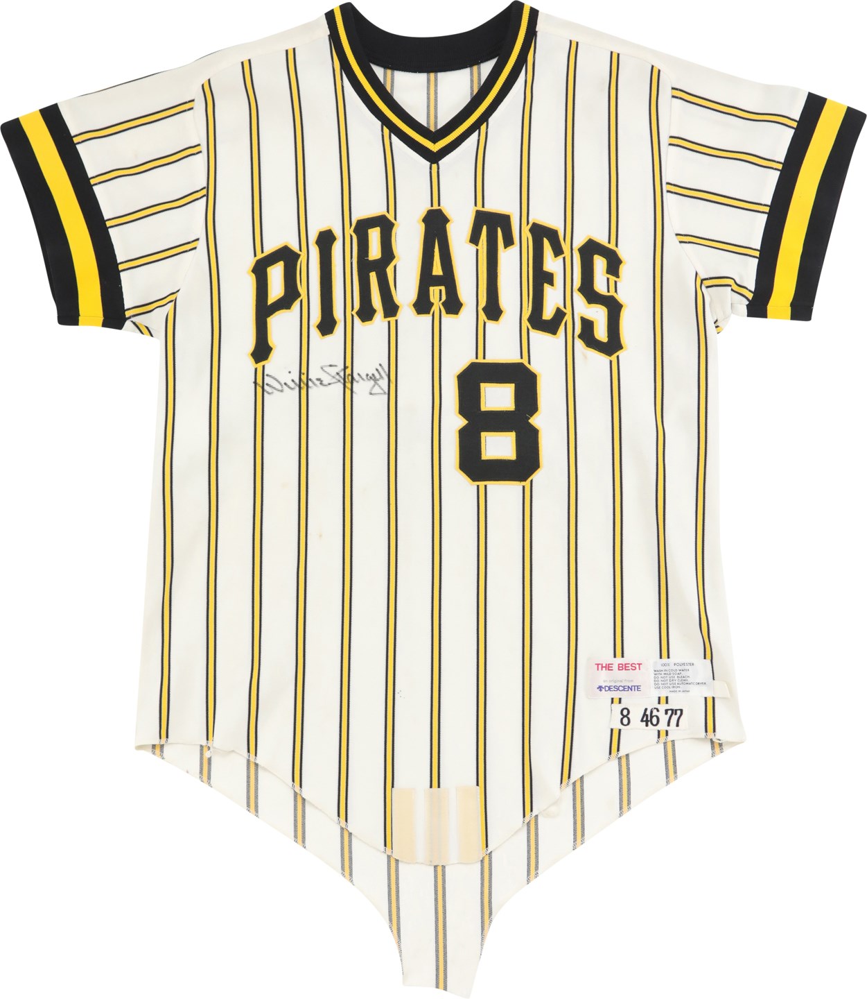 Clemente and Pittsburgh Pirates - 1977 Willie Stargell Pittsburgh Pirates Signed Game Worn Jersey (MEARS A9.5)