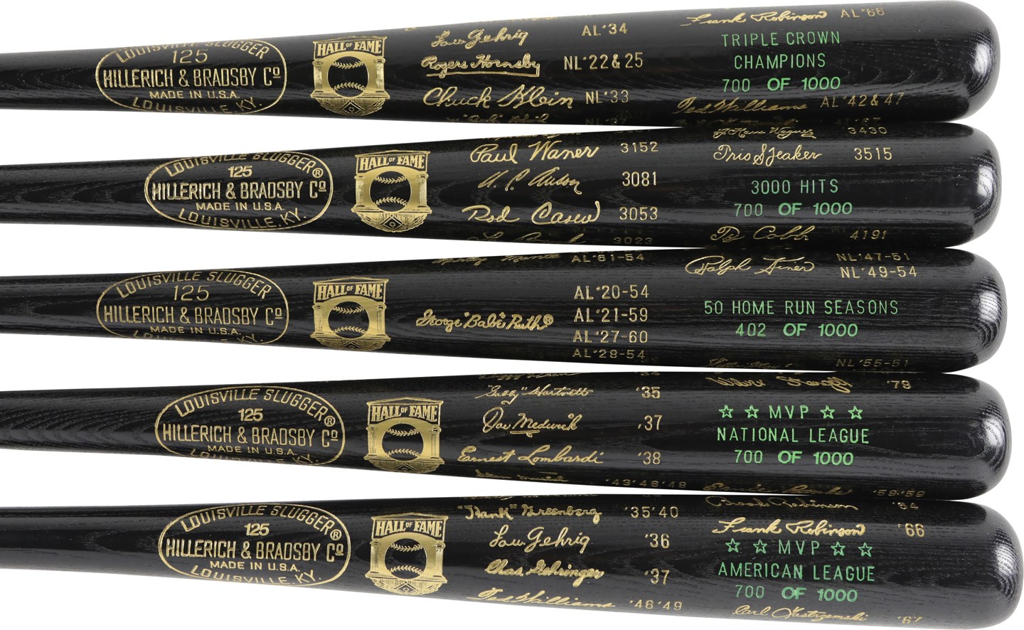 Baseball Equipment - Cooperstown Bat Company Milestone Bats (5)